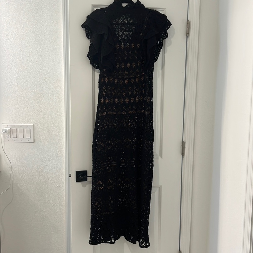 Beautiful black, cotton lace with slip